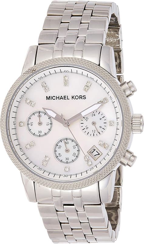 michael kors chronograph silver ladies watch mk5020|Michael kors mk5020 ladies chronograph + FREE SHIPPING.